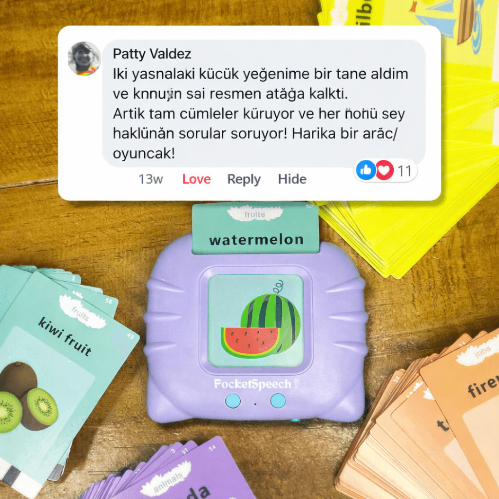 LingoCard İngilizce Konuşan Eğitici Kartlar - 112 Kelime Sesli Dil Eğitim Seti