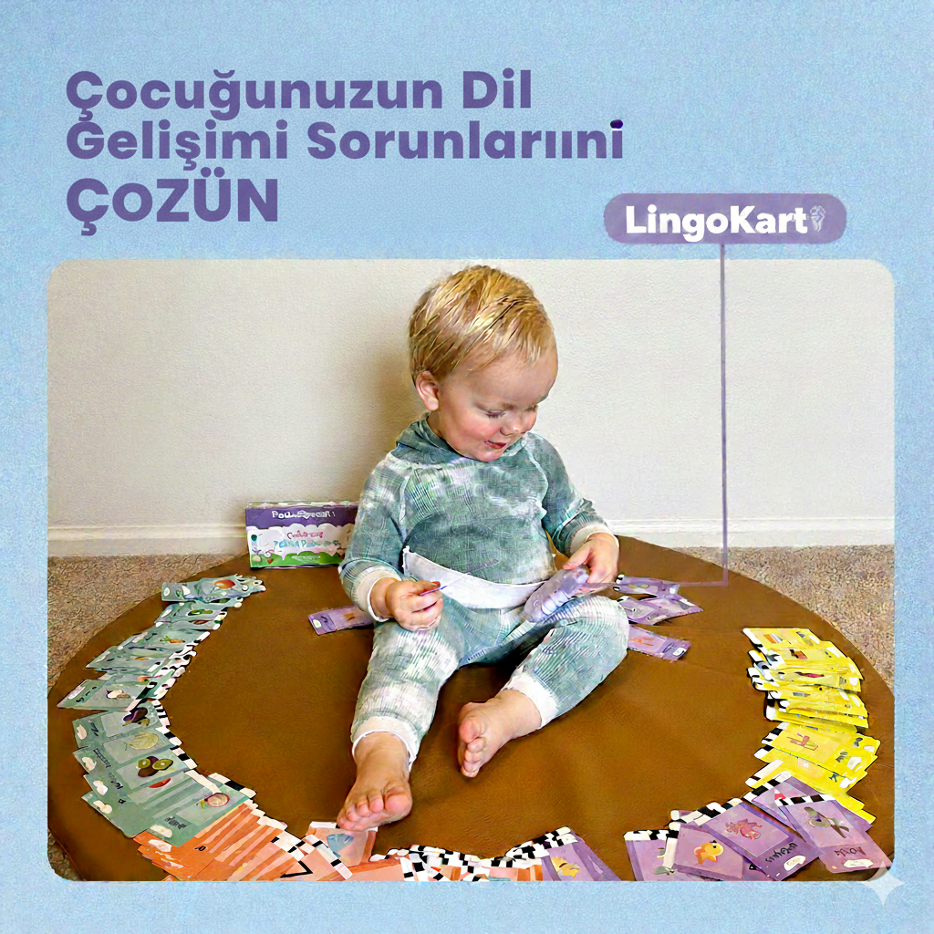 LingoCard İngilizce Konuşan Eğitici Kartlar - 112 Kelime Sesli Dil Eğitim Seti
